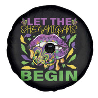 Mardi Gras Spare Tire Cover Let The Shenanigans Begin Leopard Lips