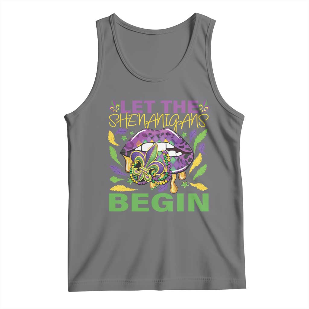 Mardi Gras Tank Top Let The Shenanigans Begin Leopard Lips