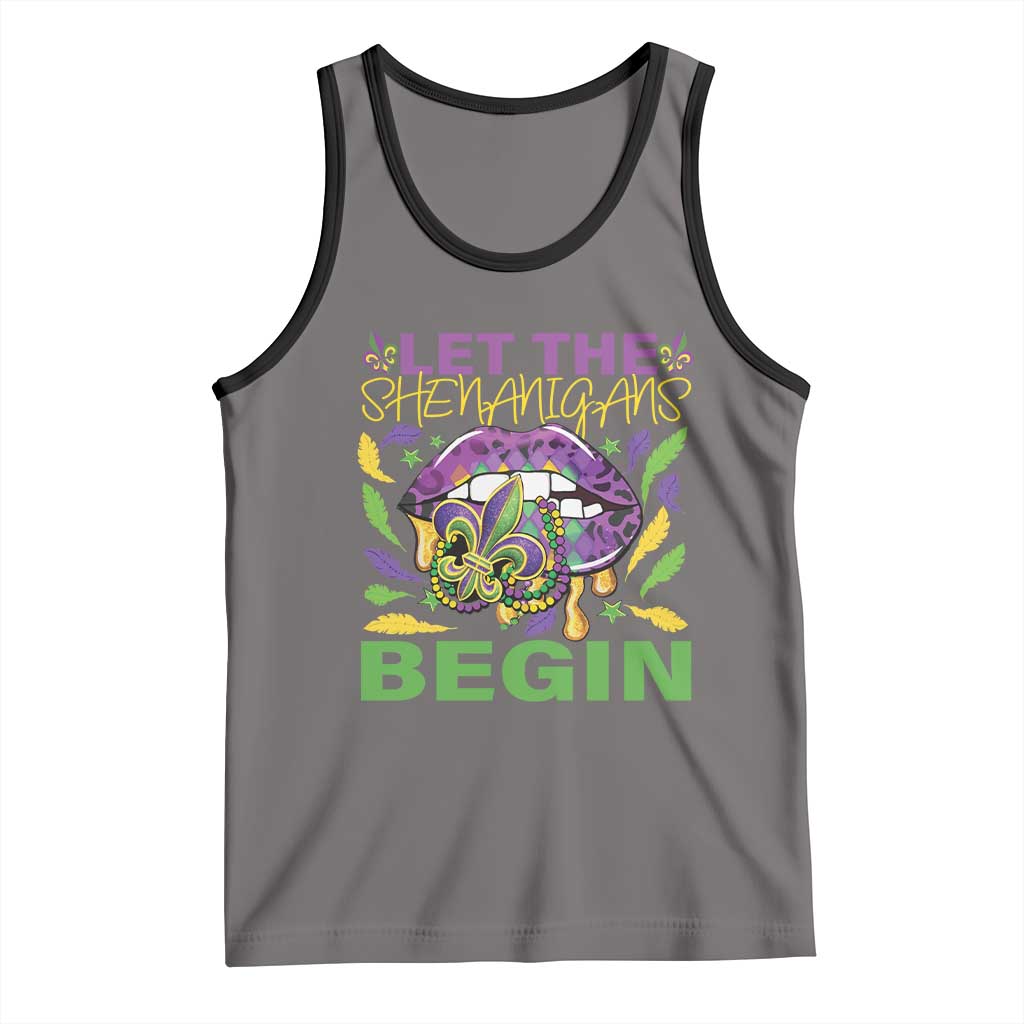 Mardi Gras Tank Top Let The Shenanigans Begin Leopard Lips