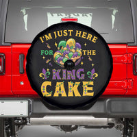 Funny Mardi Gras Spare Tire Cover I'm Just Here For The King Cake
