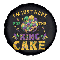 Funny Mardi Gras Spare Tire Cover I'm Just Here For The King Cake