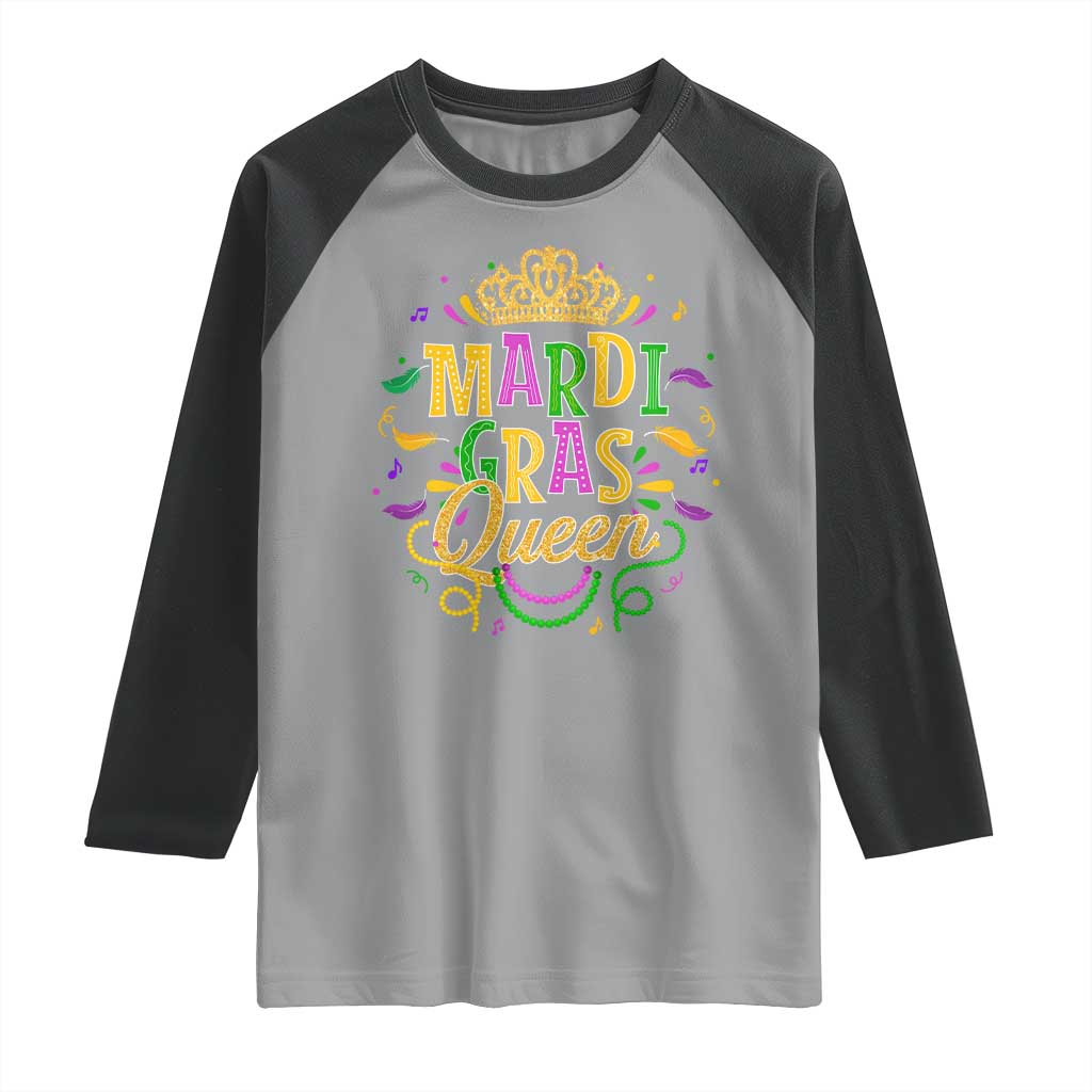 Mardi Gras Queen Raglan Shirt Parade Party Fat Tuesday New Orleans