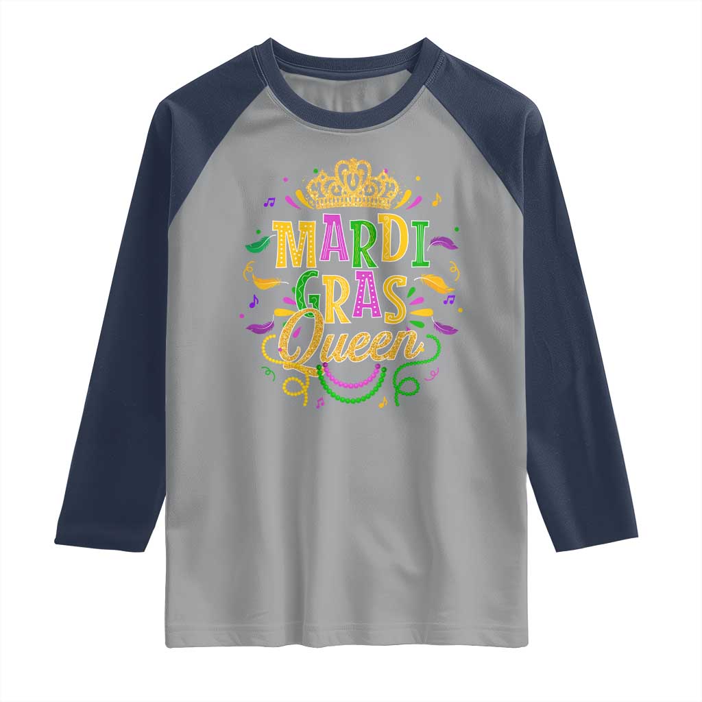 Mardi Gras Queen Raglan Shirt Parade Party Fat Tuesday New Orleans