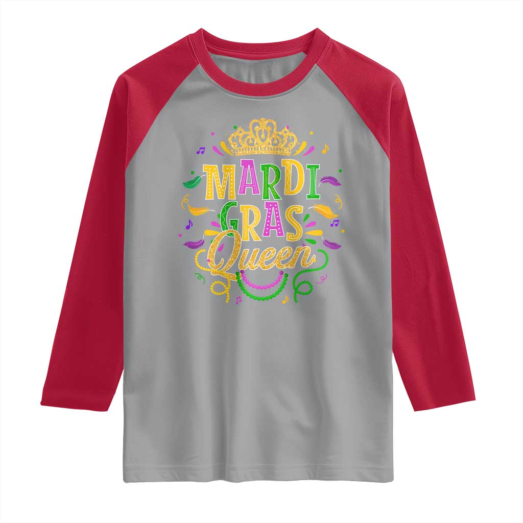 Mardi Gras Queen Raglan Shirt Parade Party Fat Tuesday New Orleans