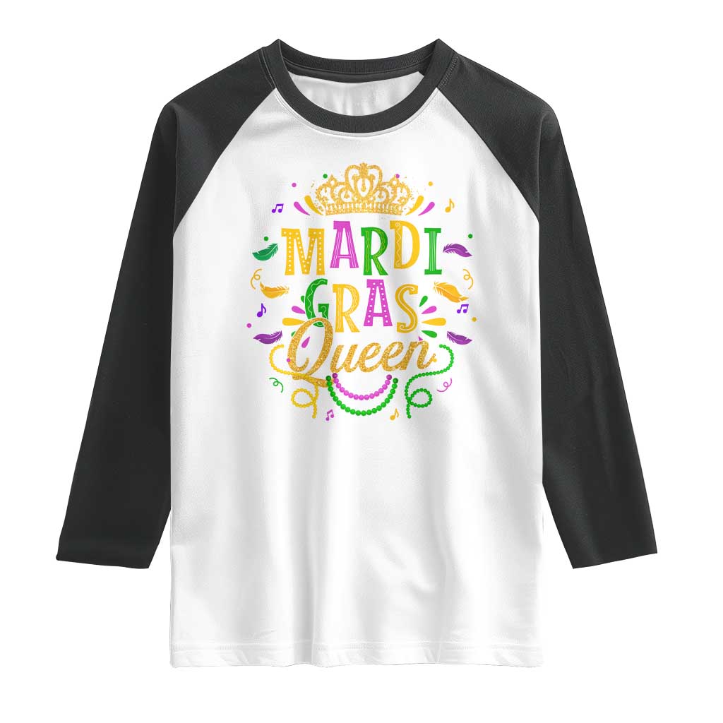 Mardi Gras Queen Raglan Shirt Parade Party Fat Tuesday New Orleans