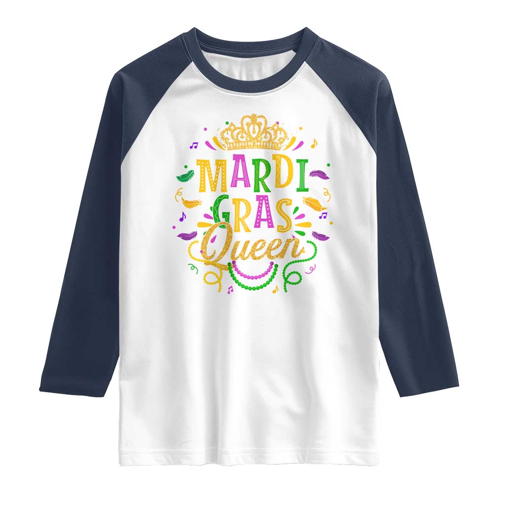 Mardi Gras Queen Raglan Shirt Parade Party Fat Tuesday New Orleans