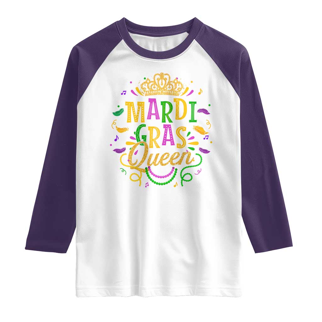 Mardi Gras Queen Raglan Shirt Parade Party Fat Tuesday New Orleans