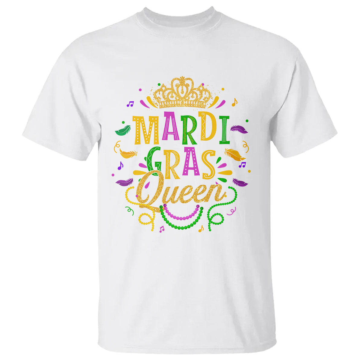 Mardi Gras Queen T Shirt Parade Party Fat Tuesday New Orleans - Wonder Print Shop