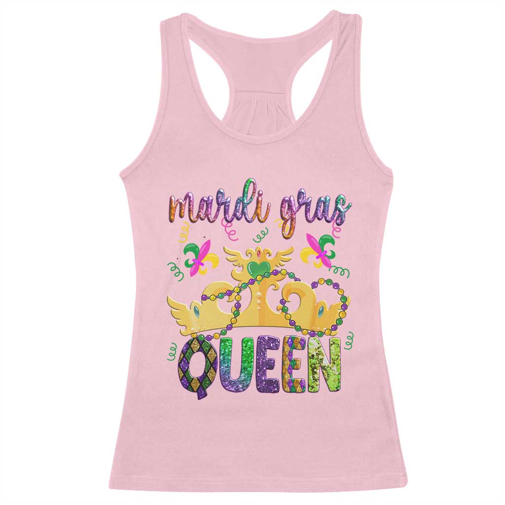 Mardi Gras Queen Carnival New Orleans Racerback Tank Top
