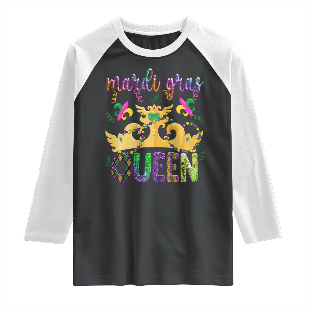 Mardi Gras Queen Carnival New Orleans Raglan Shirt
