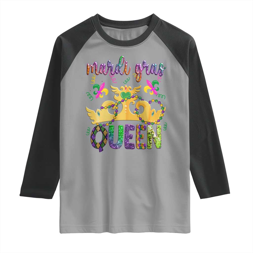 Mardi Gras Queen Carnival New Orleans Raglan Shirt