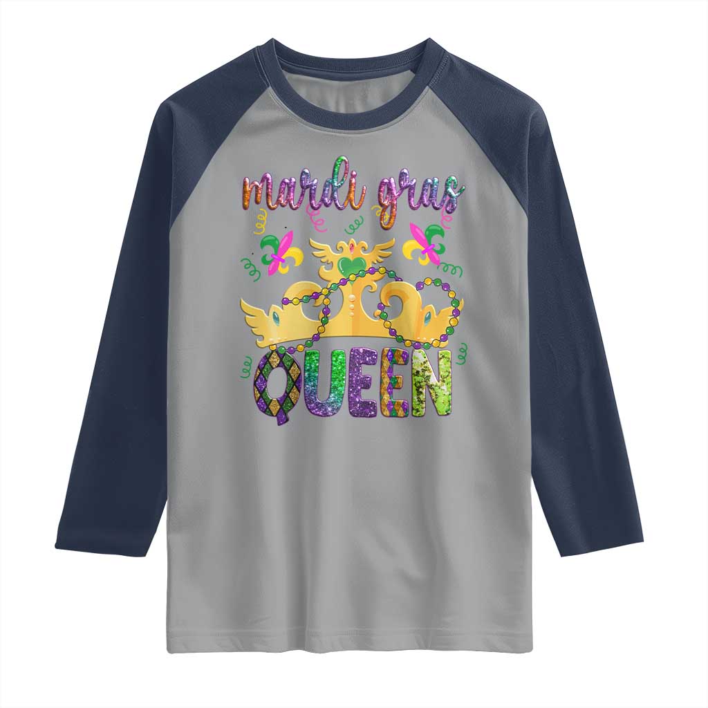 Mardi Gras Queen Carnival New Orleans Raglan Shirt