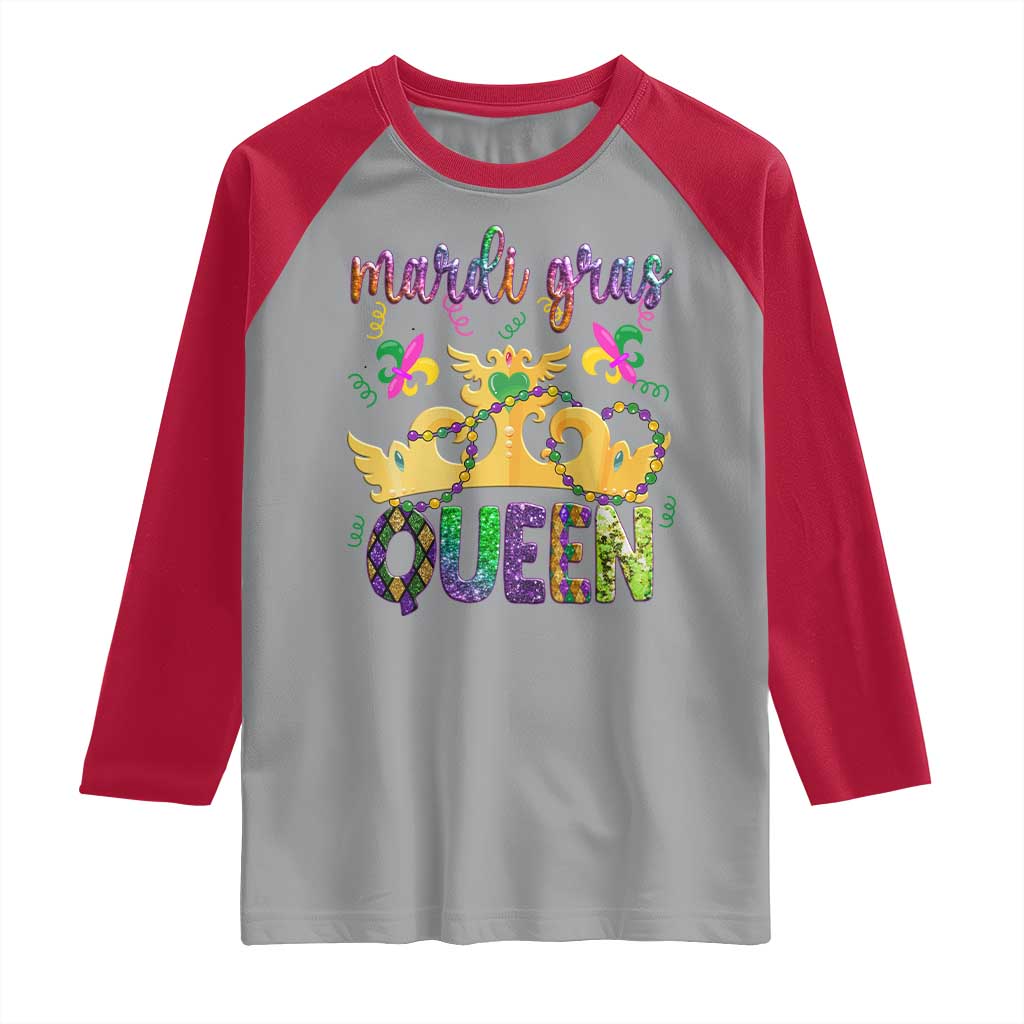 Mardi Gras Queen Carnival New Orleans Raglan Shirt