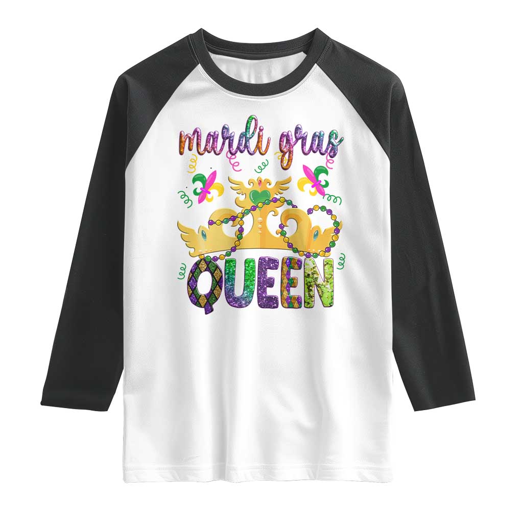 Mardi Gras Queen Carnival New Orleans Raglan Shirt