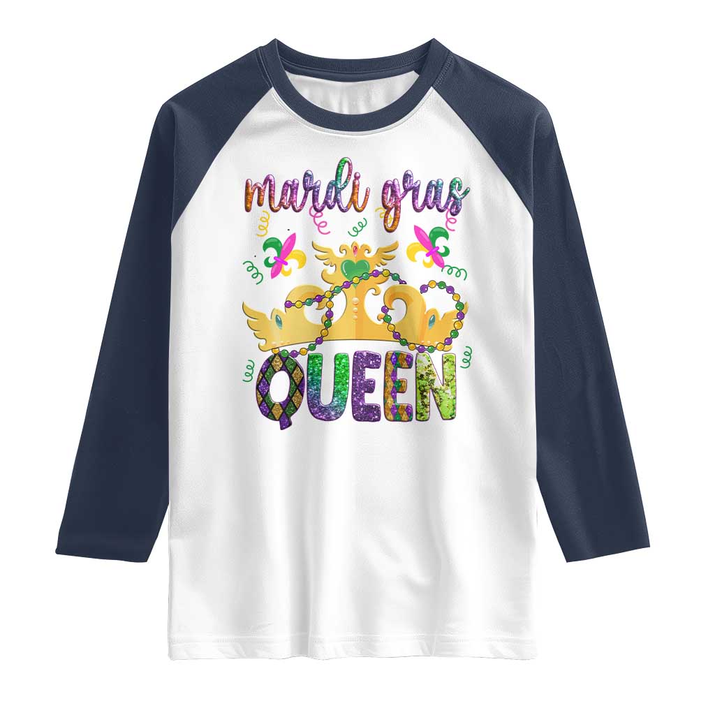 Mardi Gras Queen Carnival New Orleans Raglan Shirt