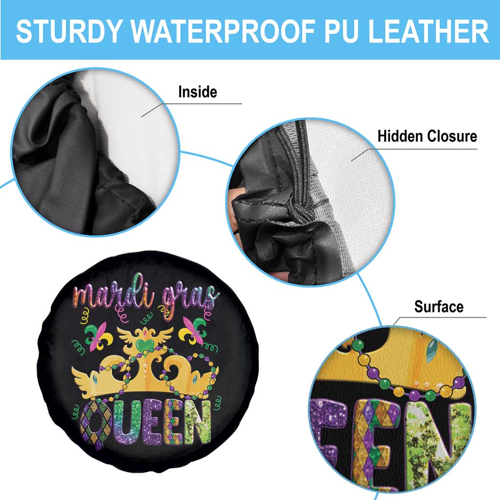 Mardi Gras Queen Carnival New Orleans Spare Tire Cover