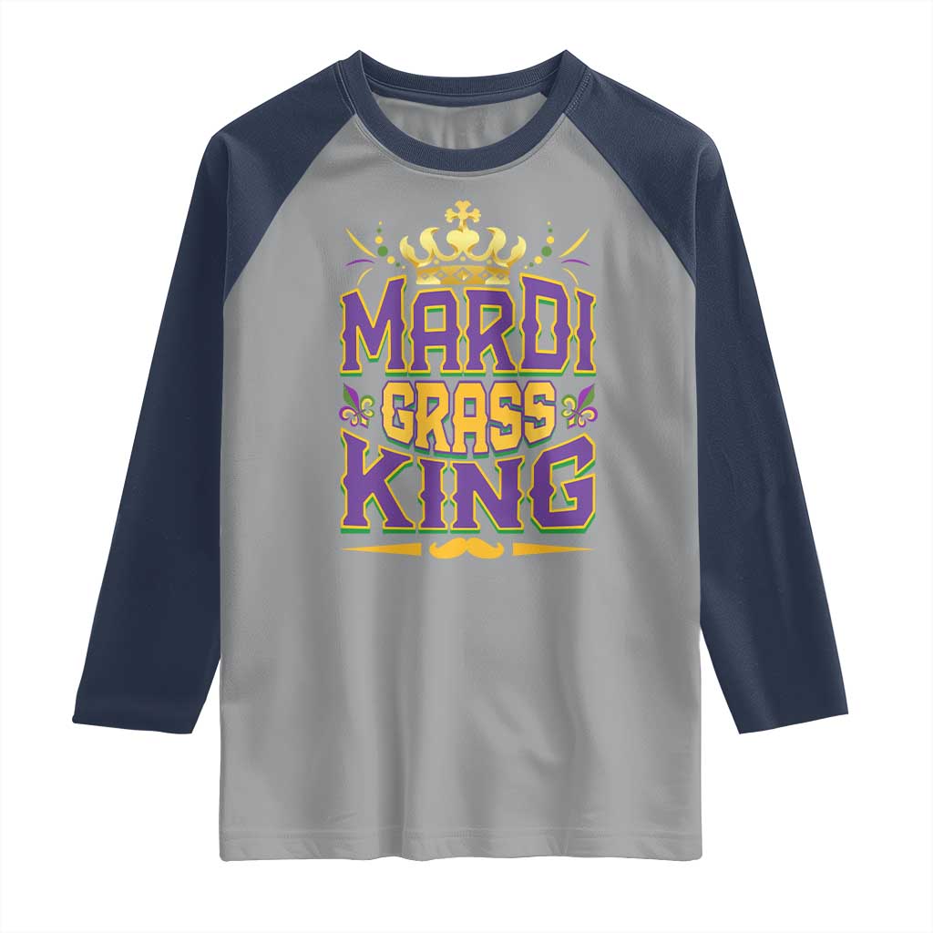 Mardi Gras King Raglan Shirt Parade Party Fat Tuesday New Orleans
