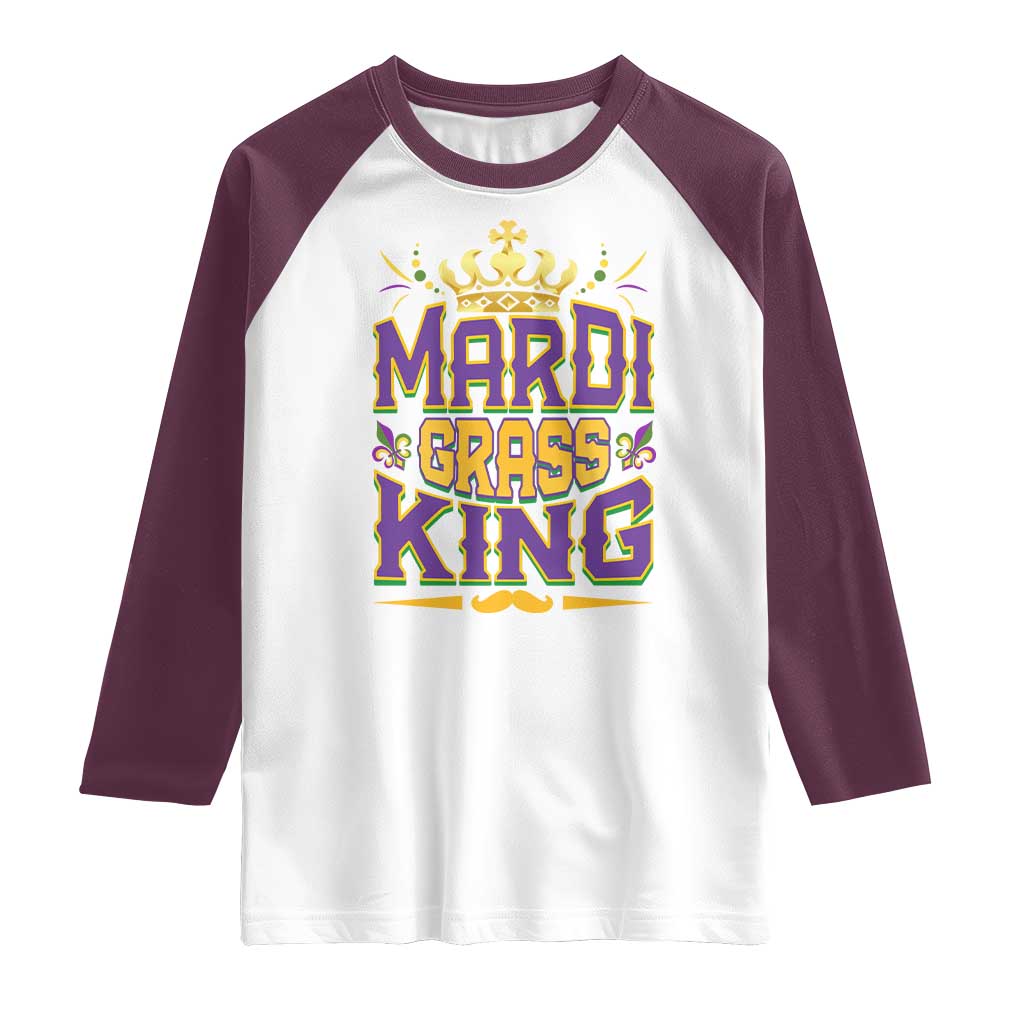 Mardi Gras King Raglan Shirt Parade Party Fat Tuesday New Orleans