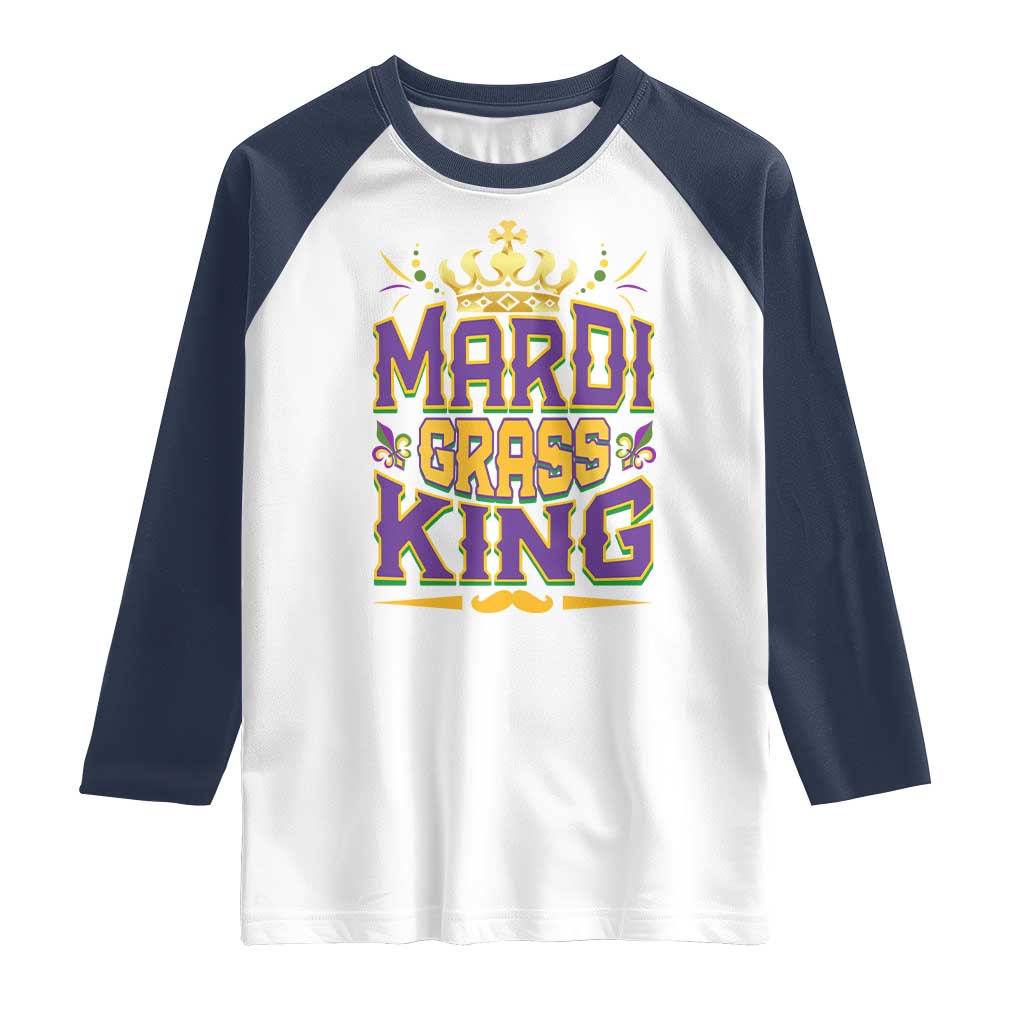 Mardi Gras King Raglan Shirt Parade Party Fat Tuesday New Orleans