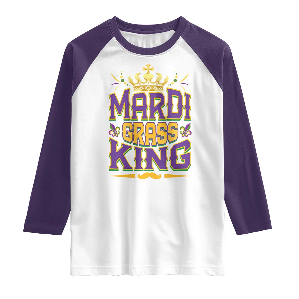 Mardi Gras King Raglan Shirt Parade Party Fat Tuesday New Orleans