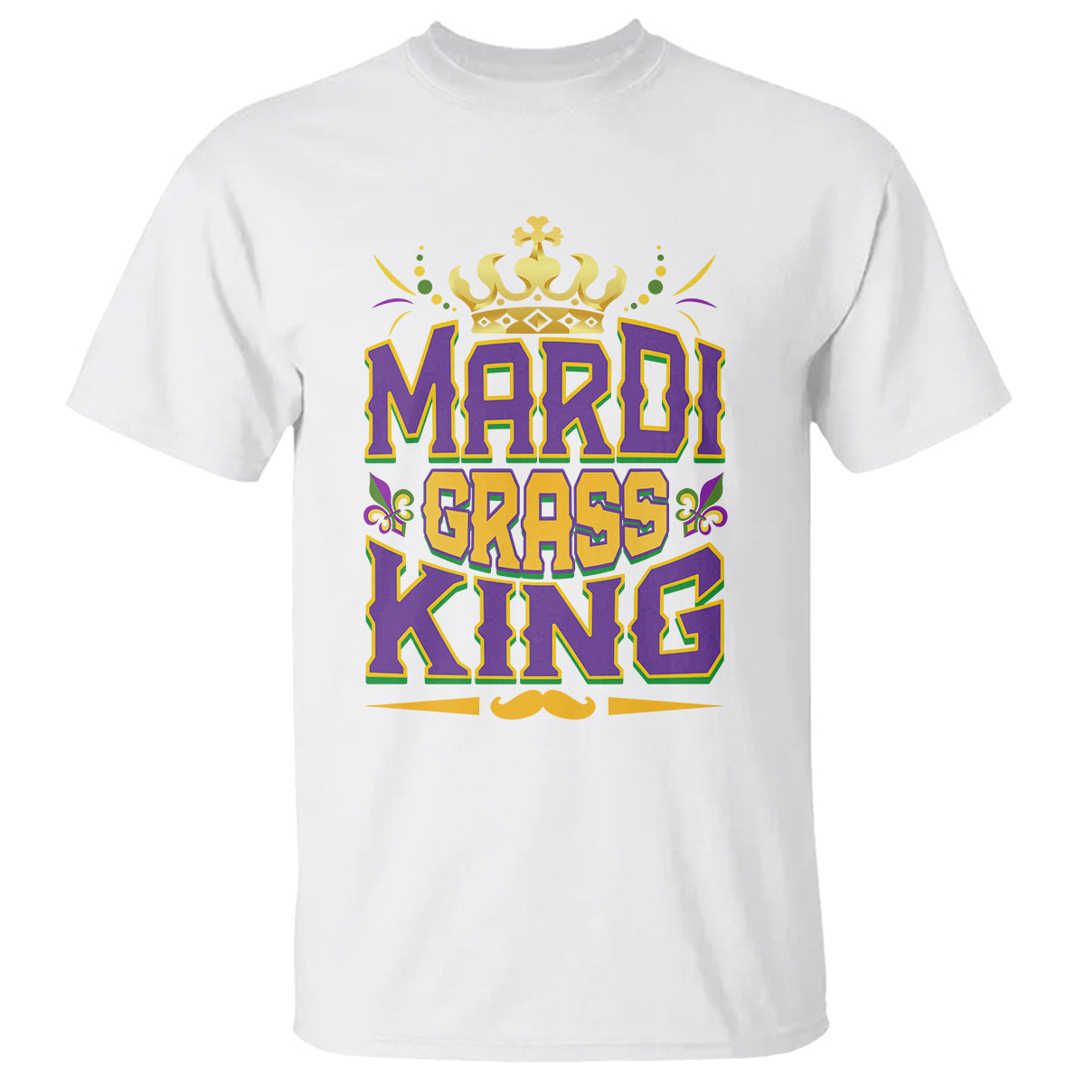 Mardi Gras King T Shirt Parade Party Fat Tuesday New Orleans - Wonder Print Shop