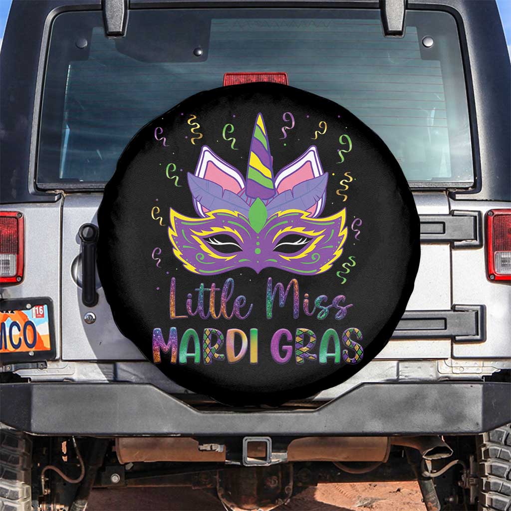 Mardi Gras Spare Tire Cover Little Miss Unicorn Cute Girl Women