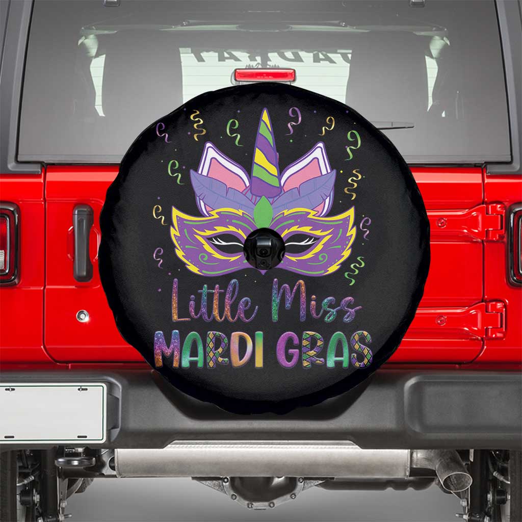 Mardi Gras Spare Tire Cover Little Miss Unicorn Cute Girl Women