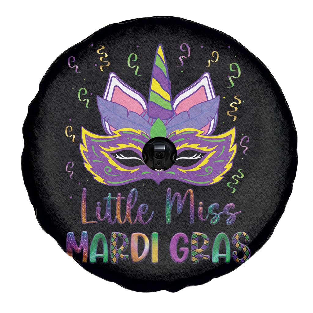 Mardi Gras Spare Tire Cover Little Miss Unicorn Cute Girl Women