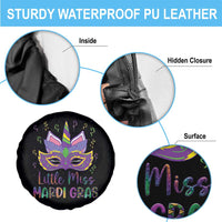 Mardi Gras Spare Tire Cover Little Miss Unicorn Cute Girl Women