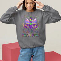 Mardi Gras Sweatshirt Little Miss Unicorn Cute Girl Women - Wonder Print Shop