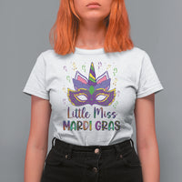 Mardi Gras T Shirt For Women Little Miss Unicorn Cute Girl Women - Wonder Print Shop