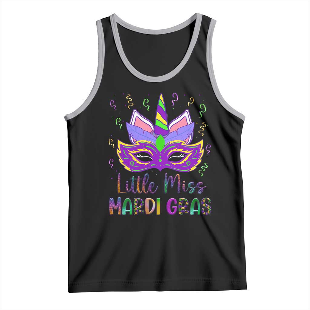 Mardi Gras Tank Top Little Miss Unicorn Cute Girl Women