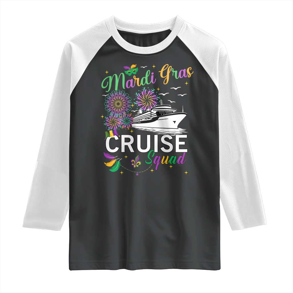 Mardi Gras Raglan Shirt Cruise Squad Matching Group Family Vacation
