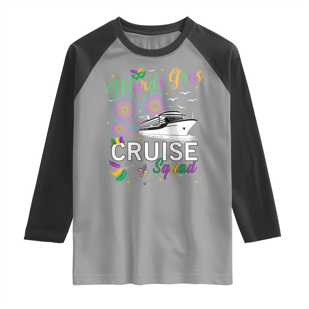 Mardi Gras Raglan Shirt Cruise Squad Matching Group Family Vacation