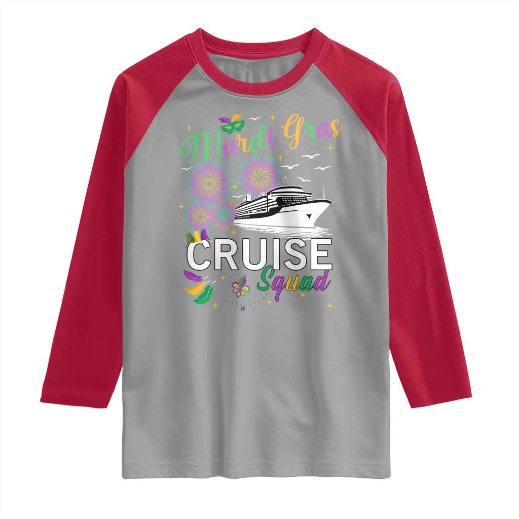 Mardi Gras Raglan Shirt Cruise Squad Matching Group Family Vacation