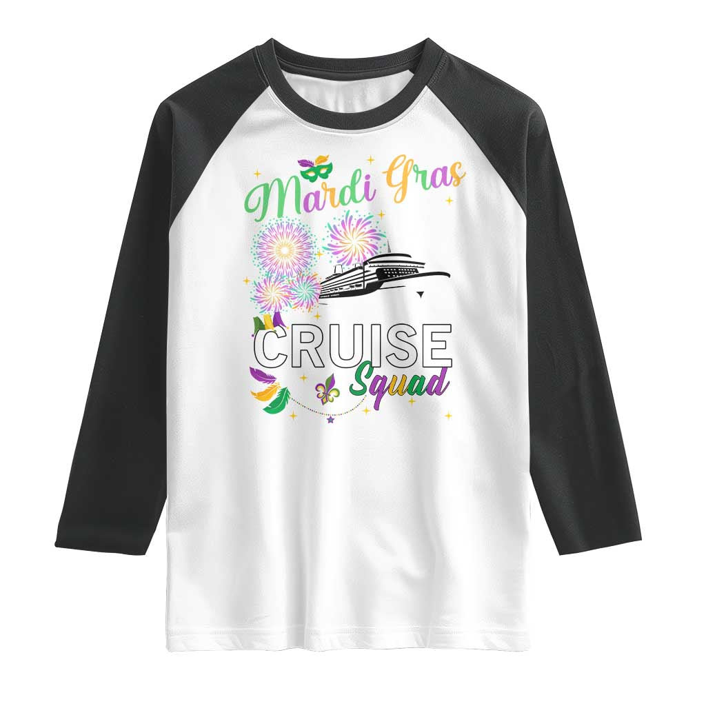 Mardi Gras Raglan Shirt Cruise Squad Matching Group Family Vacation