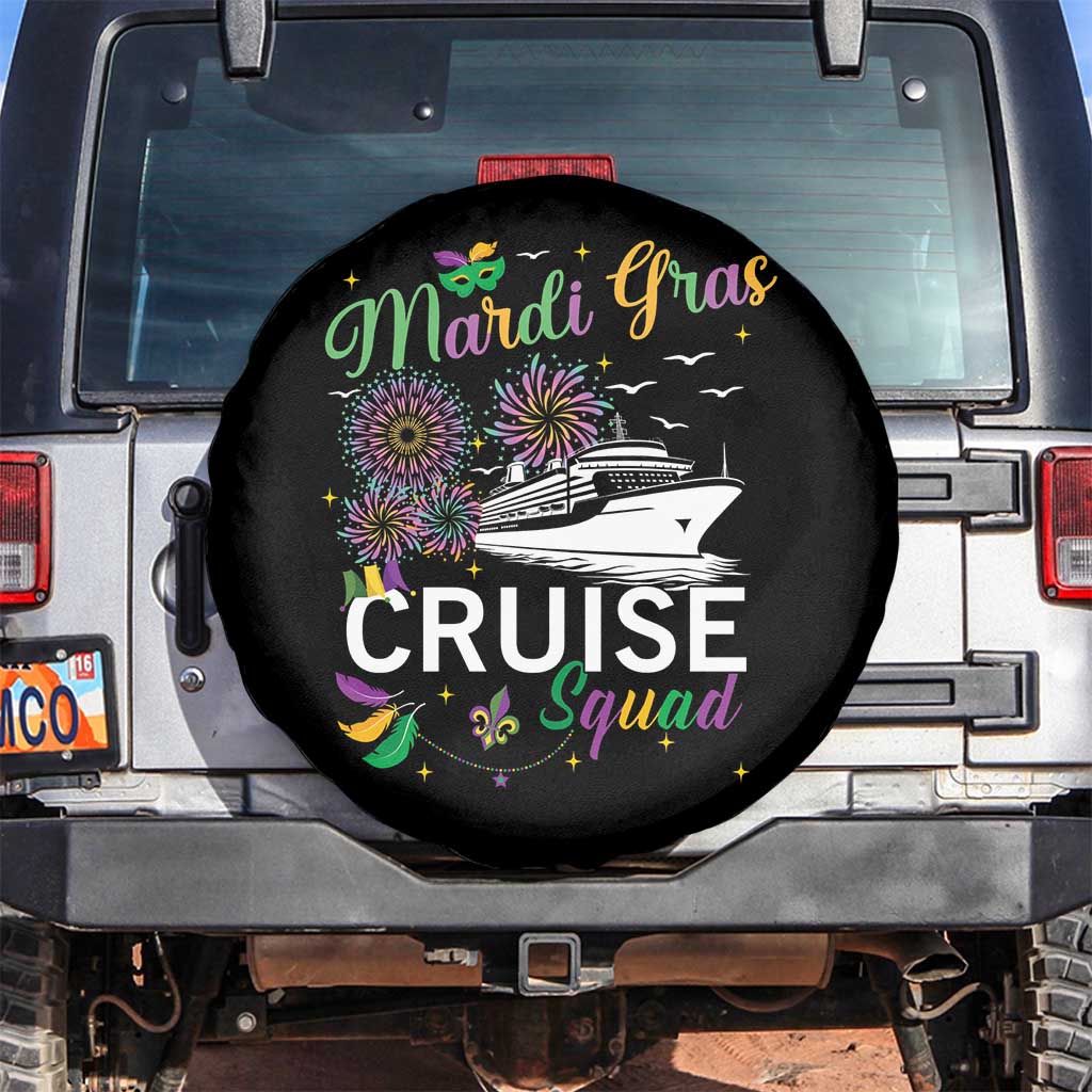 Mardi Gras Spare Tire Cover Cruise Squad Matching Group Family Vacation