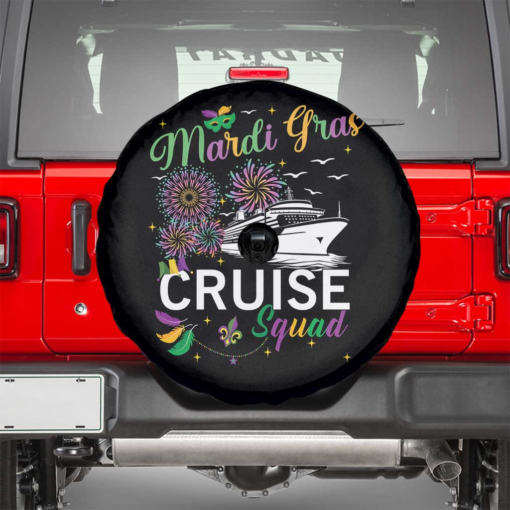 Mardi Gras Spare Tire Cover Cruise Squad Matching Group Family Vacation