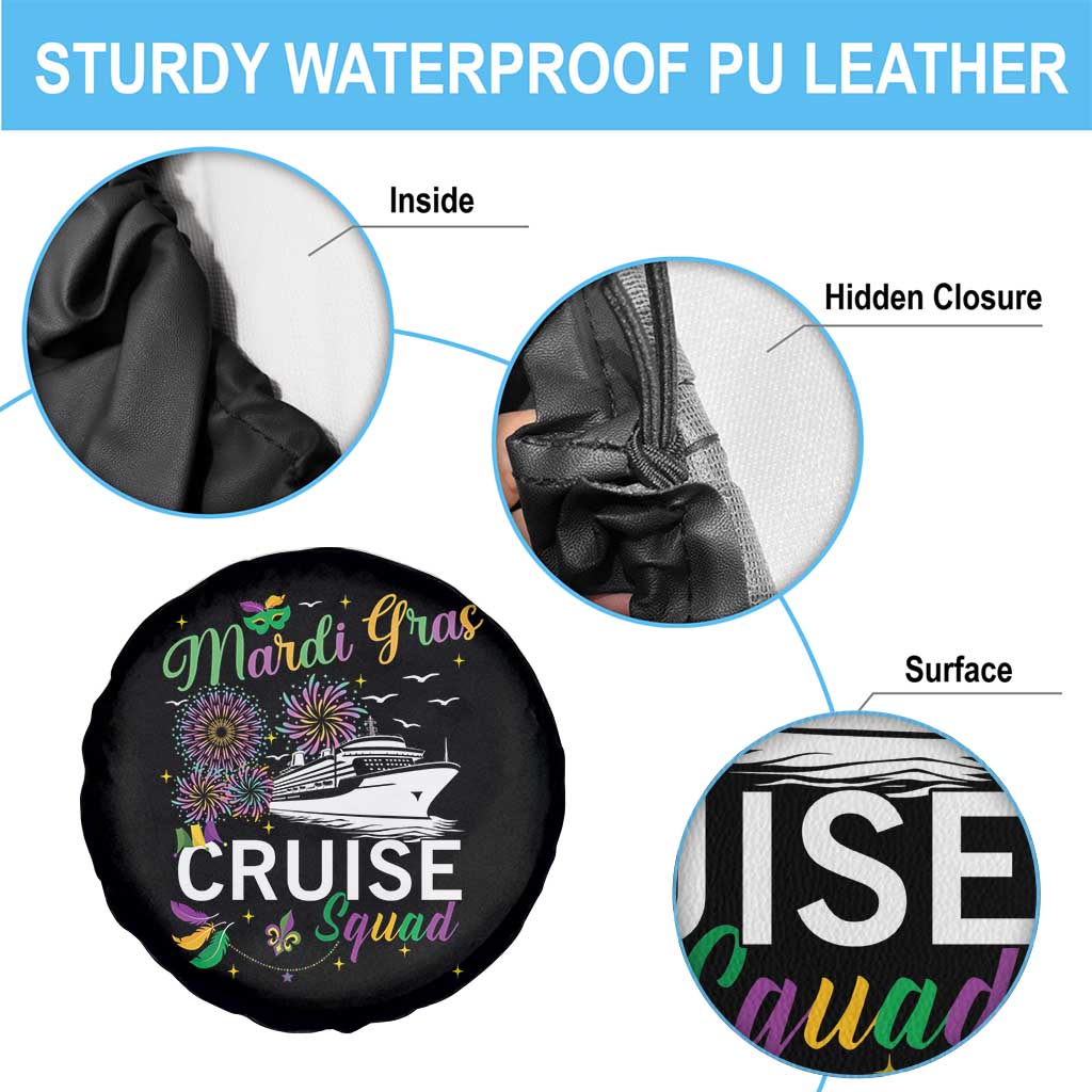 Mardi Gras Spare Tire Cover Cruise Squad Matching Group Family Vacation