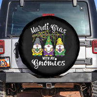 Mardi Gras With My Gnomies Funny Gnomes Squad Spare Tire Cover