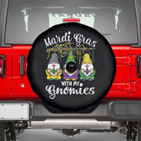 Mardi Gras With My Gnomies Funny Gnomes Squad Spare Tire Cover