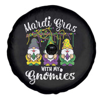 Mardi Gras With My Gnomies Funny Gnomes Squad Spare Tire Cover
