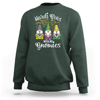 Mardi Gras With My Gnomies Funny Gnomes Squad Sweatshirt - Wonder Print Shop