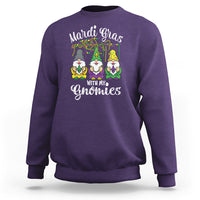 Mardi Gras With My Gnomies Funny Gnomes Squad Sweatshirt - Wonder Print Shop