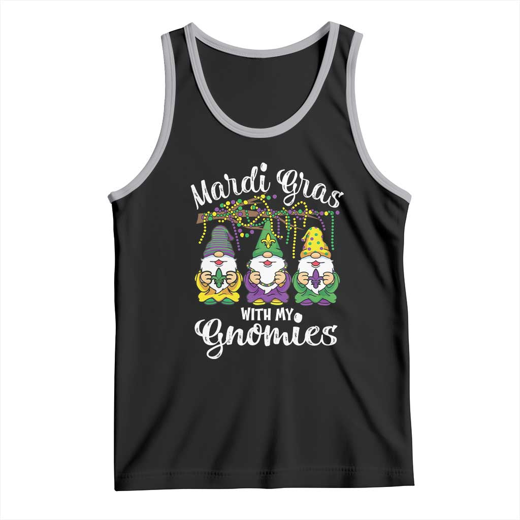 Mardi Gras With My Gnomies Funny Gnomes Squad Tank Top