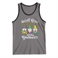 Mardi Gras With My Gnomies Funny Gnomes Squad Tank Top