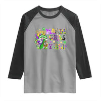 Happy Mardi Gras Y'all Cute Gnome Fat Tuesday Raglan Shirt