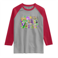 Happy Mardi Gras Y'all Cute Gnome Fat Tuesday Raglan Shirt