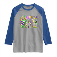 Happy Mardi Gras Y'all Cute Gnome Fat Tuesday Raglan Shirt