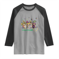 Mardi Gras Raglan Shirt Jester Gnomes Nurse RN ICU NICU ER Scrub